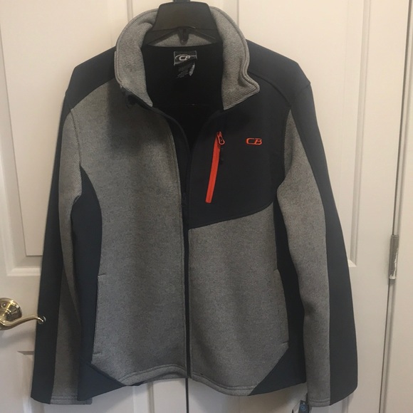 MEN’S CB SPORT (M) GRAY PERFORMANCE FLEECE JACKET - Picture 1 of 7